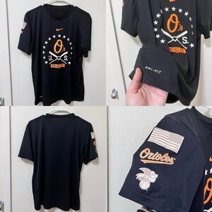 •NIKE• Orioles Dri Fit Short Sleeve Black T Shirt